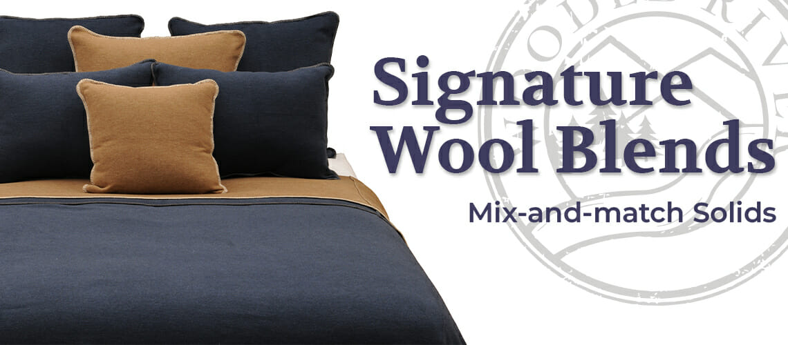 Mix-and-match Wooded River's solid signature wool blends.
