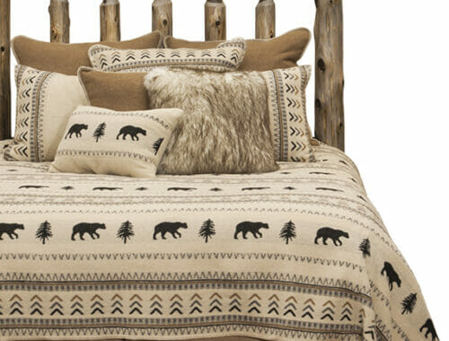 The Boulder washable wool bed ensemble by Wooded River.