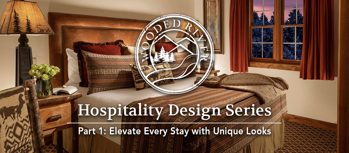 Elevate your guest experiences with unique bedding and soft goods by Wooded River.